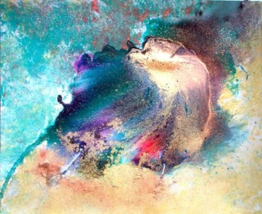 Peinture intitulée "Voile céleste.Pasca…" par Miroir Des Emotions Atelier D'Expression  Issoudu, Œuvre d'art originale