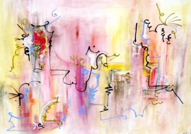 Peinture intitulée "Le palais de...- Li…" par Miroir Des Emotions Atelier D'Expression  Issoudu, Œuvre d'art originale
