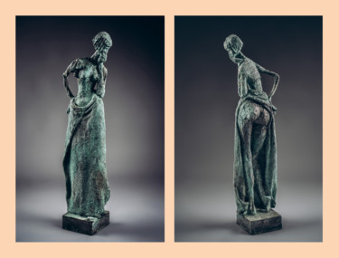 Escultura intitulada "Shame" por Mironova Olga Gubareva-Mukha Lyudmila, Obras de arte originais, Metais