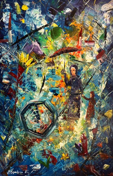 Pintura titulada "Camino de la vida…t…" por Miroslav Spadrna, Obra de arte original, Acrílico Montado en Bastidor de camilla…