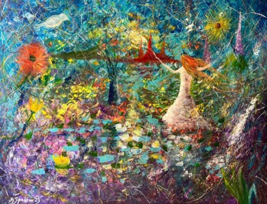 Картина под названием "Baile de primavera…" - Miroslav Spadrna, Подлинное произведение искусства, Акрил Установлен на Деревя…