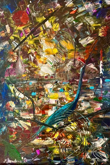 Картина под названием "Temporal" - Miroslav Spadrna, Подлинное произведение искусства, Акрил Установлен на Деревянная рама д…