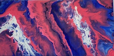 Painting titled "Abstraction - Ocean" by Miroslava Samoshkina, Original Artwork, Acrylic