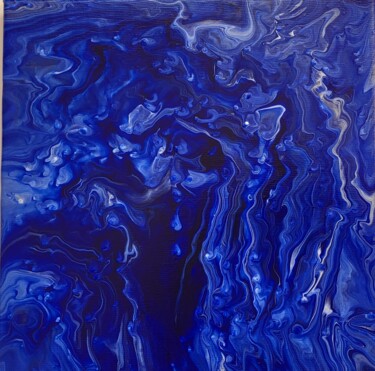 Pintura intitulada "Abstraction - Ocean…" por Miroslava Samoshkina, Obras de arte originais, Acrílico