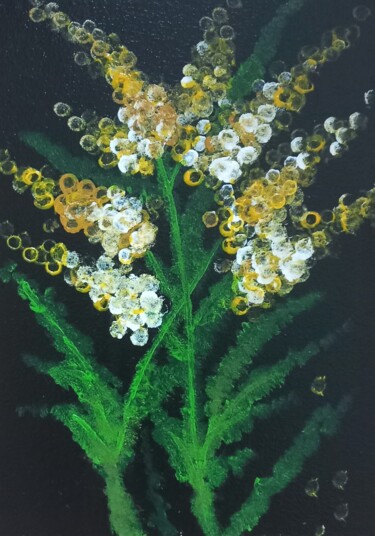 Peinture intitulée "Mimosa" par Miroslava Samoshkina, Œuvre d'art originale, Acrylique