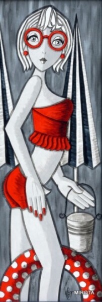 Peinture intitulée "A l-eau" par Mirota, Œuvre d'art originale