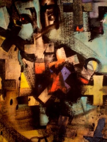 Painting titled "La carga" by Mirta García Miraglia, Original Artwork