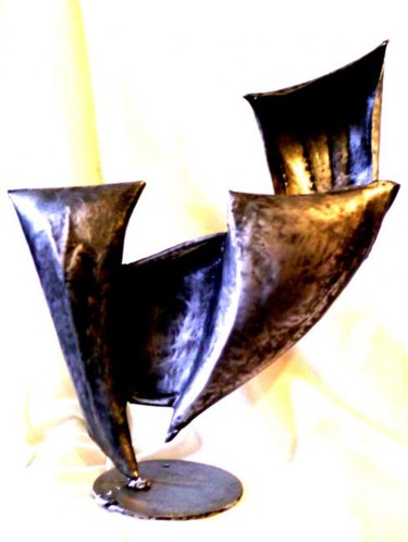 Sculpture titled "Otredad" by Mirta García Miraglia, Original Artwork, Metals