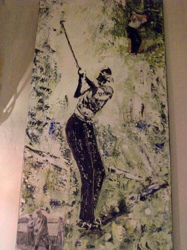 Painting titled "GOLF" by Miry Anne Huyghe, Original Artwork
