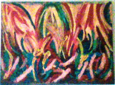 Painting titled "Explosão de cores 1" by Miryam, Original Artwork