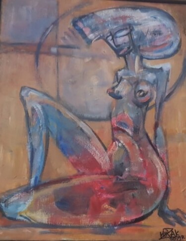 Картина под названием "Akt Jajomida" - Mirzak, Подлинное произведение искусства, Масло