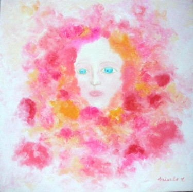 Painting titled "Flower Soul 2" by Misako Chida, Original Artwork, Oil
