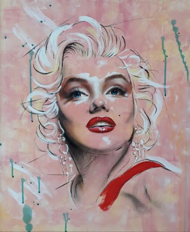 「Marilyn」というタイトルの絵画 Simona Zeccaによって, オリジナルのアートワーク, アクリル