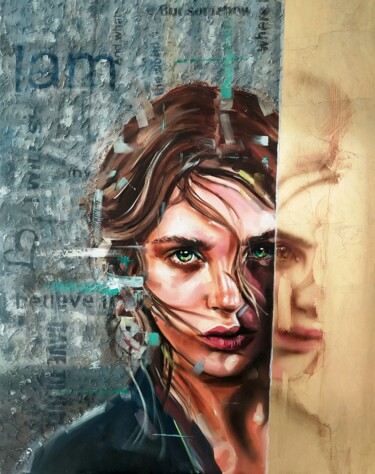 Peinture intitulée "Reflection" par Simona Zecca, Œuvre d'art originale, Huile Monté sur Châssis en bois