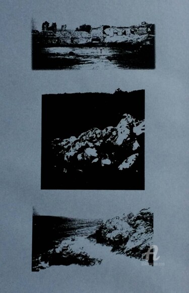 「Paysages multiples」というタイトルの製版 Mise En Graphieによって, オリジナルのアートワーク, スクリーン印刷