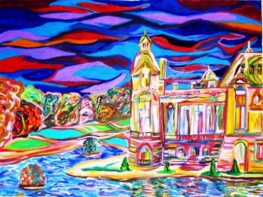 Painting titled "chateau chantilly" by Mark Salevitz, Original Artwork, Oil