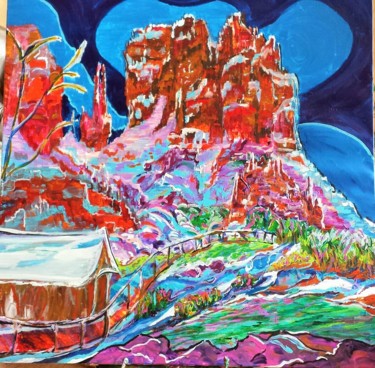 Painting titled "Sedona Winter II" by Mark Salevitz, Original Artwork