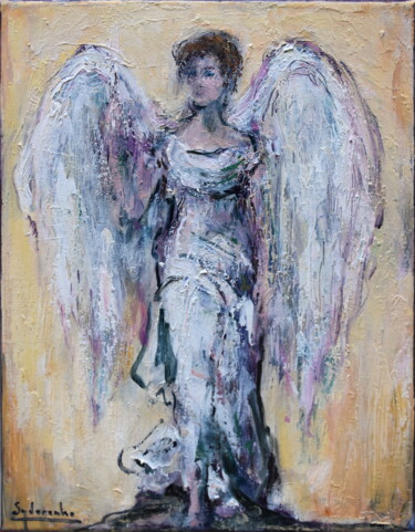 Painting titled "Nike" by Misha Sydorenko, Original Artwork, Oil Mounted on Wood Stretcher frame