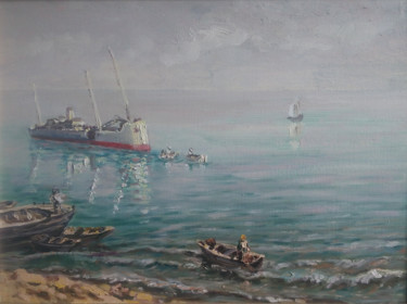 绘画 标题为“Азовское море. Штил…” 由Dmitry Lazarev, 原创艺术品, 油