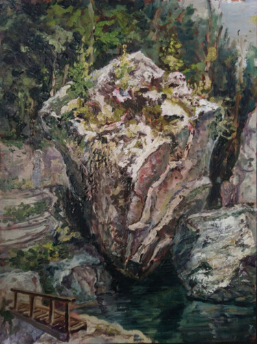 Картина под названием "Циклопические камни…" - Dmitry Lazarev, Подлинное произведение искусства, Масло