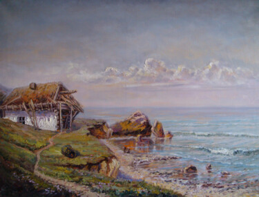 Peinture intitulée "На море. By The Sea" par Dmitry Lazarev, Œuvre d'art originale, Huile