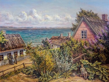 Painting titled "Весна в деревне. Sp…" by Dmitry Lazarev, Original Artwork, Oil
