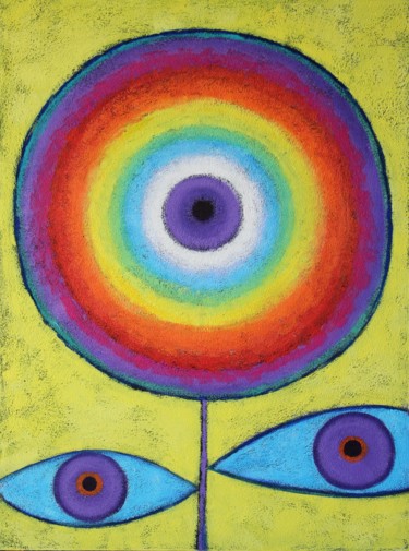 Картина под названием "Третий глаз. Third…" - Nataliya Mishina, Подлинное произведение искусства, Акрил