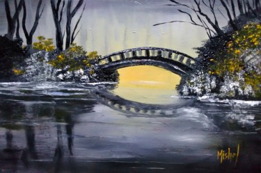 Картина под названием "Мост в осень" - Mishel Alekyan, Подлинное произведение искусства