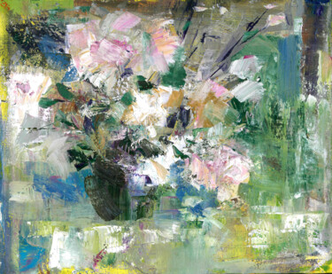 Картина под названием "summer flowers" - Mishyra Vladimir, Подлинное произведение искусства, Масло