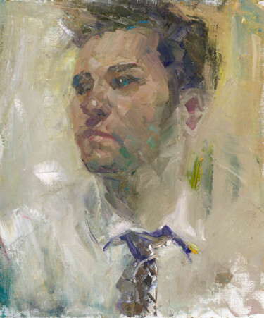 Картина под названием "Young man" - Mishyra Vladimir, Подлинное произведение искусства, Масло