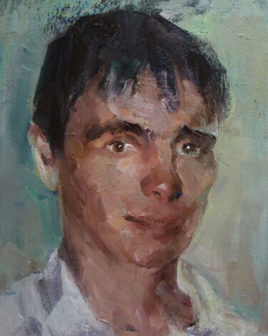 Painting titled "portrait of a young…" by Mishyra Vladimir, Original Artwork, Oil