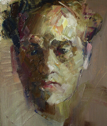 Painting titled "portrait sketch of…" by Mishyra Vladimir, Original Artwork, Oil