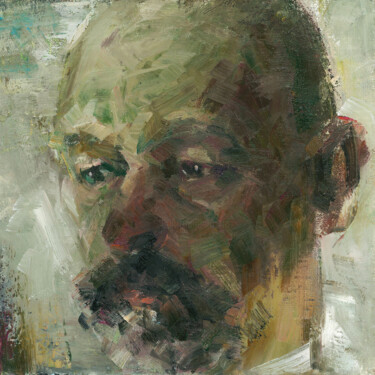 Painting titled "Self-portrait at 50" by Mishyra Vladimir, Original Artwork, Oil