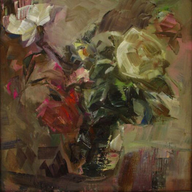 Painting titled "Bouquet#5" by Mishyra Vladimir, Original Artwork, Oil
