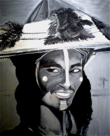 Pintura titulada "Africa Wodaabe" por Basilovich, Obra de arte original, Oleo