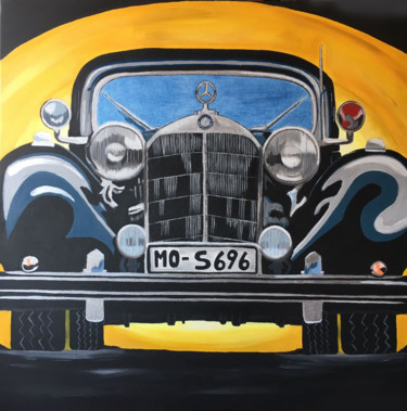 Malerei mit dem Titel "Mercedes Benz" von Miss Mosimo, Original-Kunstwerk, Acryl