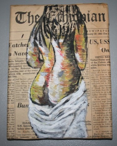 Painting titled "ELLE drapée" by Missduval, Original Artwork