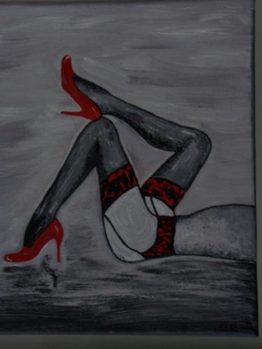 Painting titled "jeu de jambes" by Missduval, Original Artwork