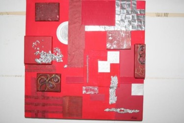 Painting titled "tableau rouge" by Missduval, Original Artwork