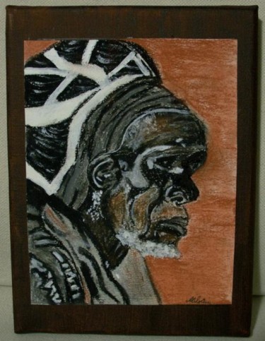 Painting titled "africain" by Missduval, Original Artwork