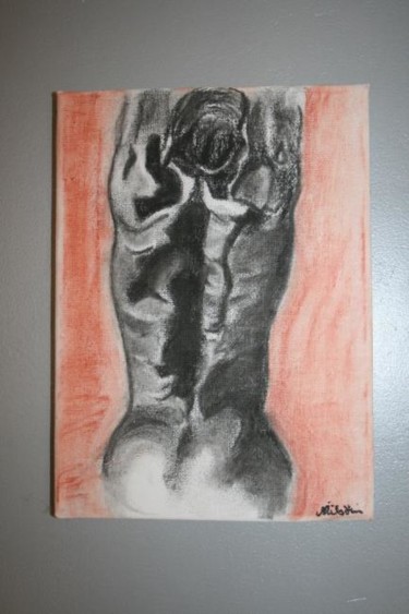 Peinture intitulée "homme de dos" par Missduval, Œuvre d'art originale