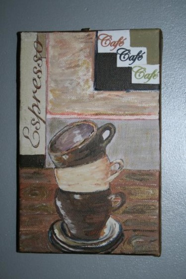 Painting titled "tasses 3" by Missduval, Original Artwork