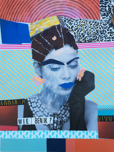 Collages getiteld "Wie ben ik" door Miss Eclectic, Origineel Kunstwerk