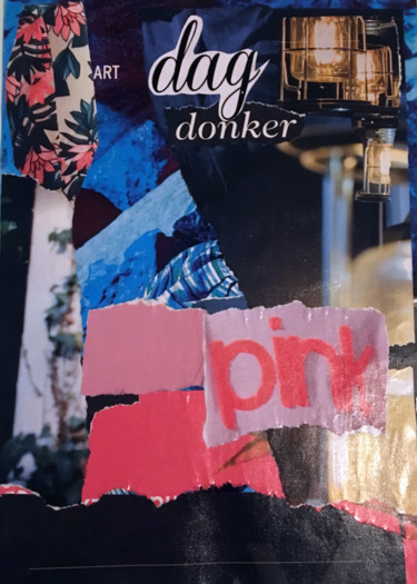 Collages intitulée "dag donker" par Miss Eclectic, Œuvre d'art originale