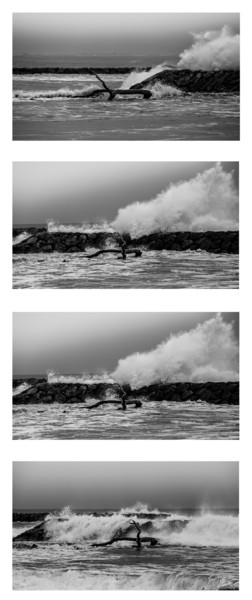 Fotografia intitolato "Mer en colère" da Armelle Llobet, Opera d'arte originale, Fotografia digitale