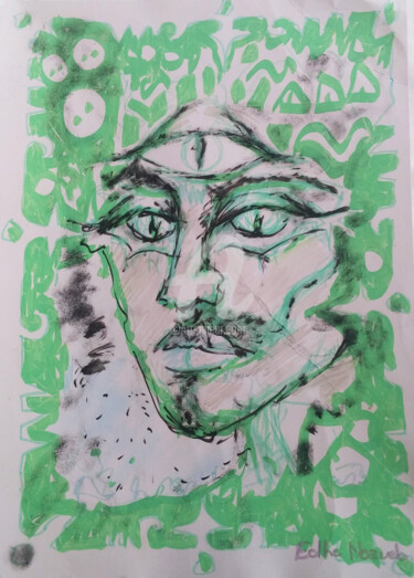Peinture intitulée "Homme vert" par Missterre Apocalypse, Œuvre d'art originale, Acrylique