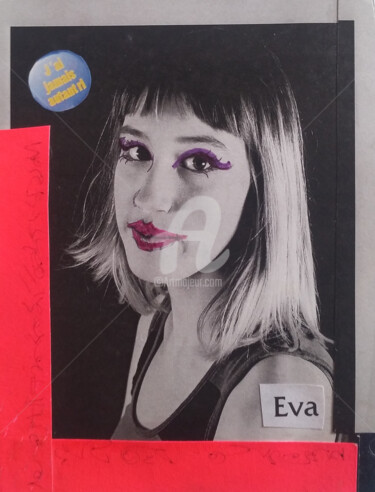 Collages intitulée "Eva" par Missterre Apocalypse, Œuvre d'art originale, Découpages