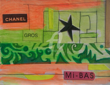 Collages titled "Chanel gros mi-bas" by Missterre Apocalypse, Original Artwork, Paper cutting
