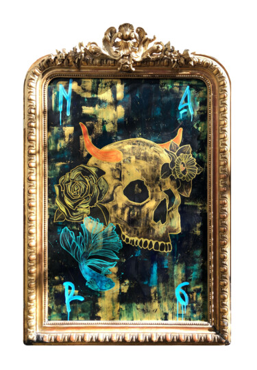 Ζωγραφική με τίτλο "NAR6" από Miss Vitriol, Αυθεντικά έργα τέχνης, Ακρυλικό Τοποθετήθηκε στο Ξύλινο φορείο σκελετό