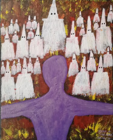 Painting titled "The Fear" by Mister.O78, Original Artwork, Acrylic